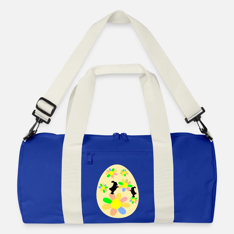 Easter Eggs Easter Bunny Recycled Duffel Bag