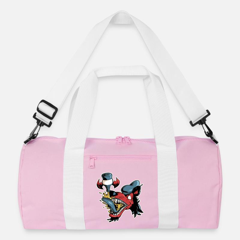 Wolf und fliegendes Bier Recycelte Duffel Bag