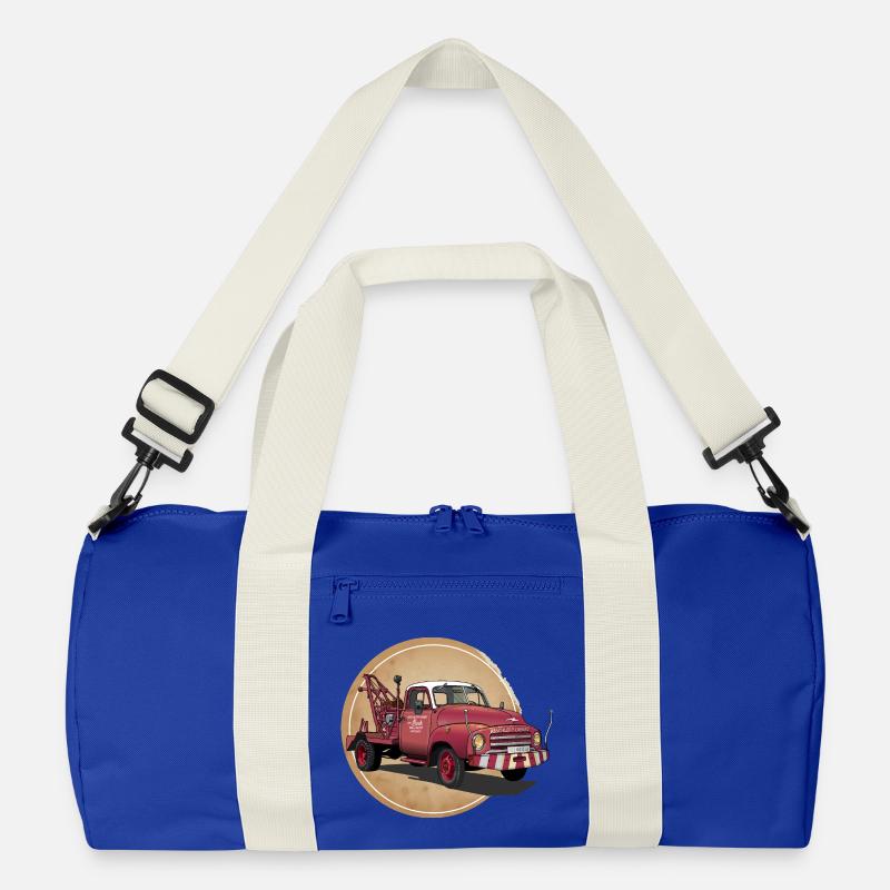 Abschleppwagen Oldtimer Recycelte Duffel Bag