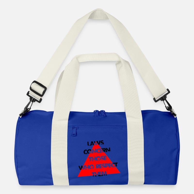 Red Triangle Distress Typography Recycled Duffel Bag