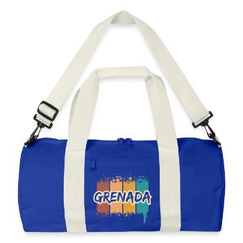 Cadeau pour la Grenade - Sac de sport recyclé - bleu roi vif/blanc cassé - Devant