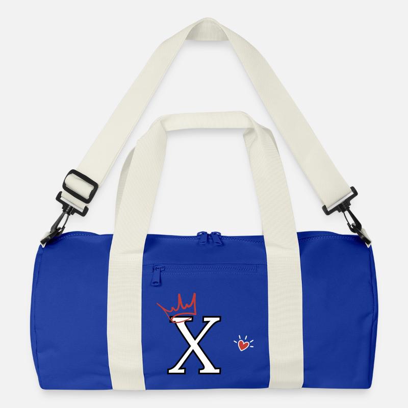 Buchstabe x Herzkrone Recycelte Duffel Bag