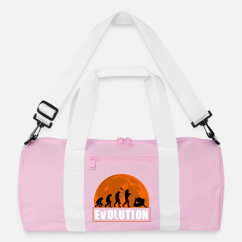 Yoga Evolution Silhouette Sunset Retro Recycelte Duffel Bag