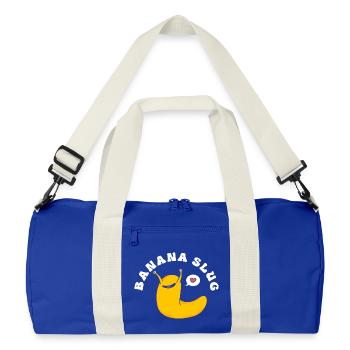 banana snail - Recycled Duffel Bag - bright royal/off white - Front