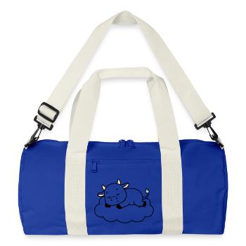 Sleeping Cow Cloud Dream Baby - Recycled Duffel Bag - bright royal/off white - Front