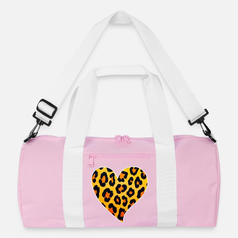Leopard Herz Muster: Wildes Temperament Recycelte Duffel Bag