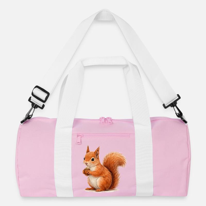 Eichhörnchen mit Eichel Illustration Recycelte Duffel Bag