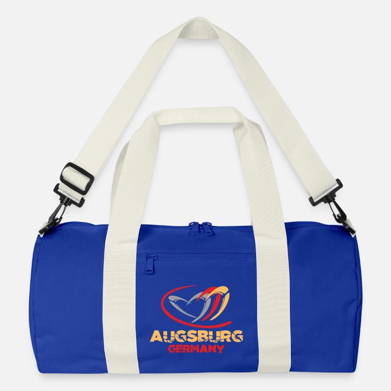 Germany - Augsburg - Recycelte Duffel Bag - Leuchtend Königsblau/Offwhite