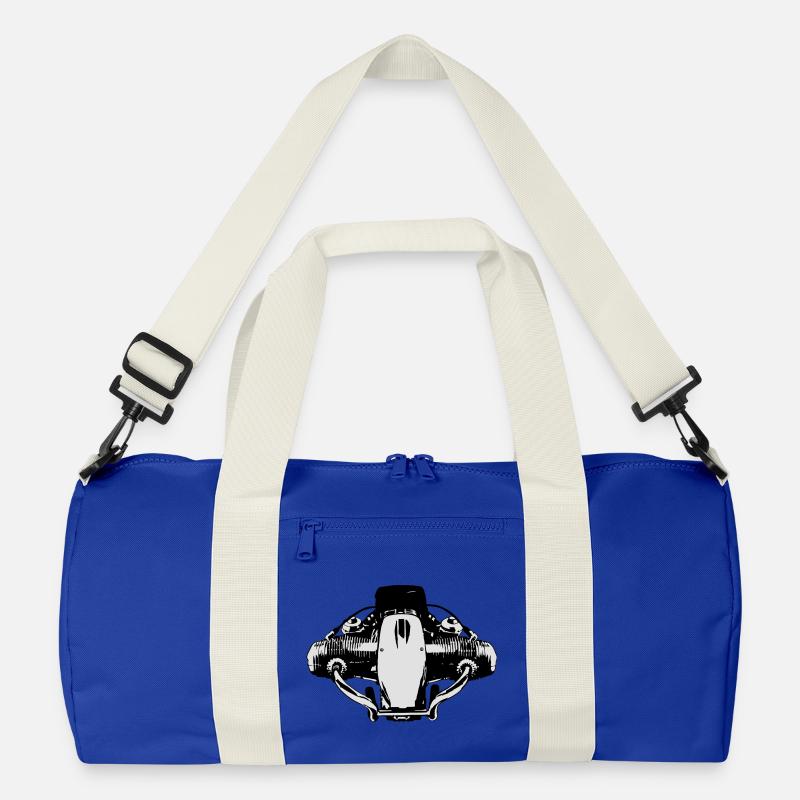 2 Ventil Boxermotor - Recycelte Duffel Bag - Leuchtend Königsblau/Offwhite