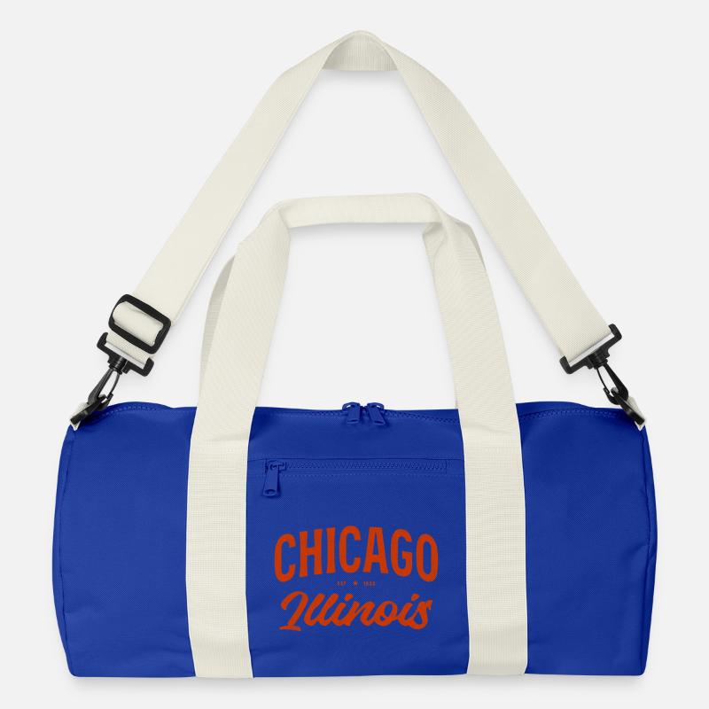 Chicago Illinois Vintage Script Recycelte Duffel Bag