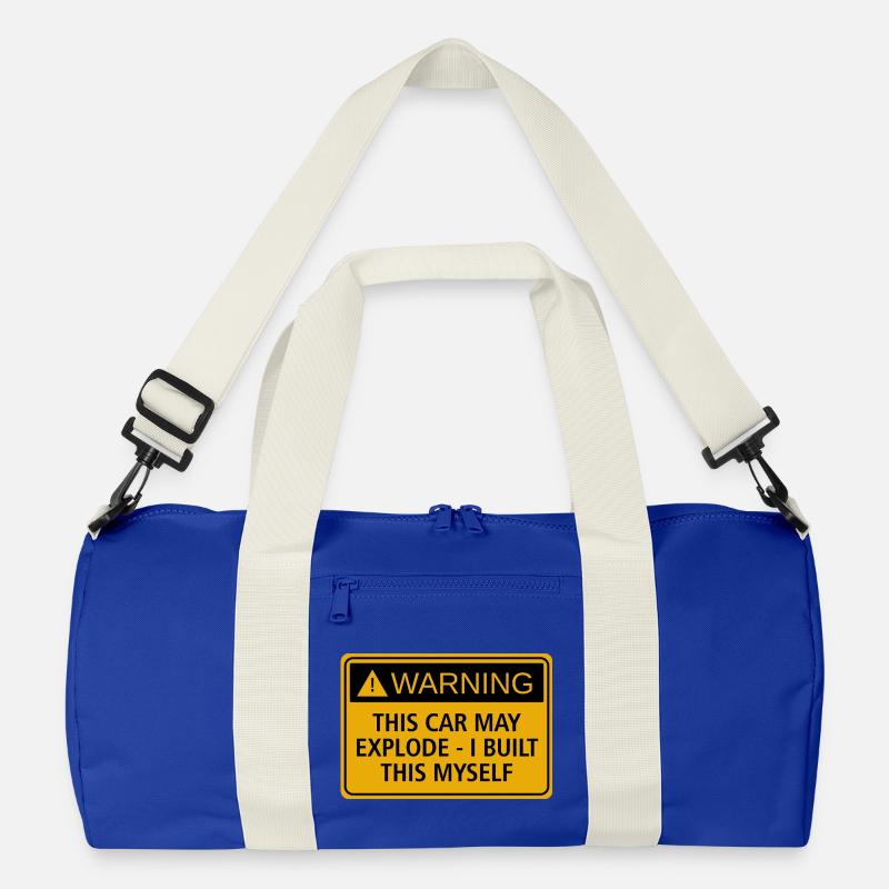JDM sticker - this car may explode Recycled Duffel Bag