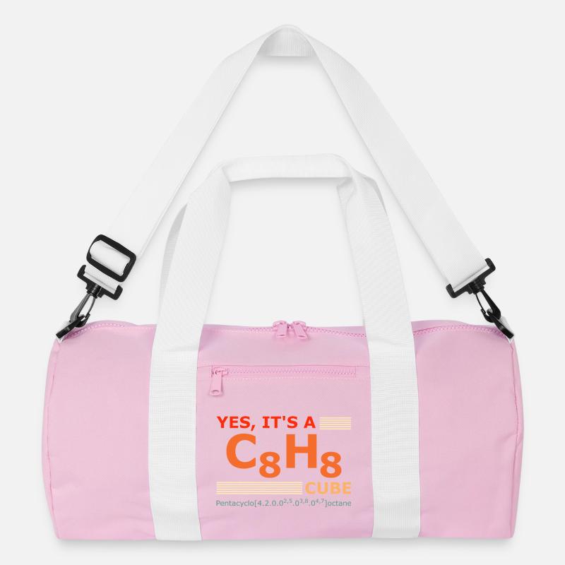 C8H8 Cubane – Yes it's a Cube retro Chemie Recycelte Duffel Bag