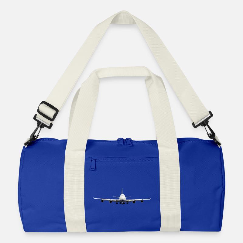 747 - Recycelte Duffel Bag - Leuchtend Königsblau/Offwhite