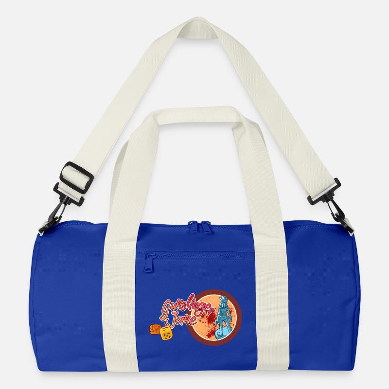 Gunslinger_Jane - Recycelte Duffel Bag - Leuchtend Königsblau/Offwhite