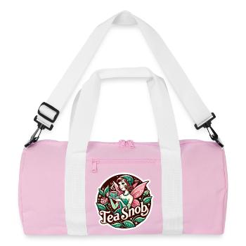 Tee-Snob Feen-Teeparty - Recycelte Duffel Bag - Rosa/Weiß - Vorne