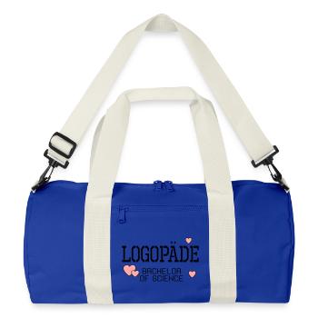 Speech Therapist Bachelor's Degree in Speech Therapy - Recycled Duffel Bag - bright royal/off white - Front