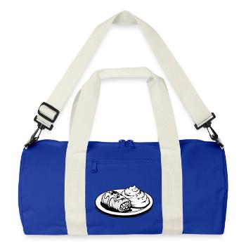 Wrap de chou Golubzi avec purée de pommes de terre - Sac de sport recyclé - bleu roi vif/blanc cassé - Devant