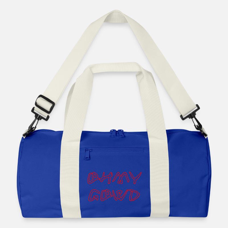 OHMY_GOWD - Recycelte Duffel Bag - Leuchtend Königsblau/Offwhite
