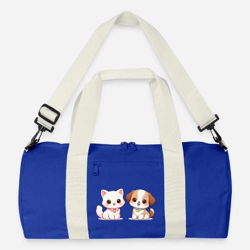 Hund Katze Comic Recycelte Duffel Bag