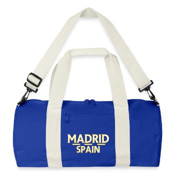Madrid – Spanien - Recycelte Duffel Bag - Leuchtend Königsblau/Offwhite - Vorne