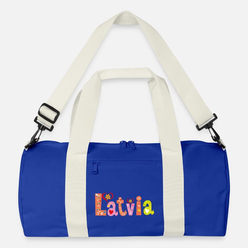 Personalized Latvia Name Recycled Duffel Bag
