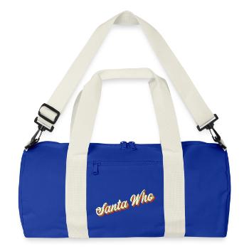 Design de Noël du Père Noël - Sac de sport recyclé - bleu roi vif/blanc cassé - Devant