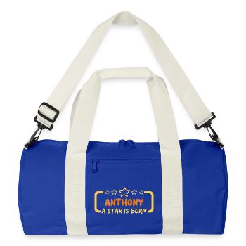 Anthony - Recycelte Duffel Bag - Leuchtend Königsblau/Offwhite - Vorne