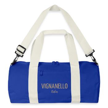 Vignanello Italia  - Recycled Duffel Bag - bright royal/off white - Front