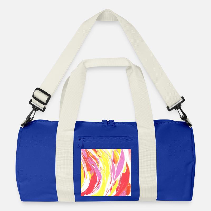 Posa gelb - Recycelte Duffel Bag - Leuchtend Königsblau/Offwhite