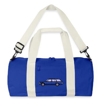MB W123 T Model Kombi ...(25) - Recycelte Duffel Bag - Leuchtend Königsblau/Offwhite - Vorne