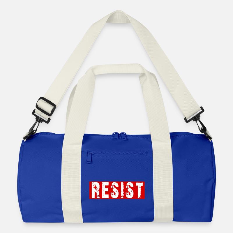 Resist Distressed Protest Typography Recycled Duffel Bag