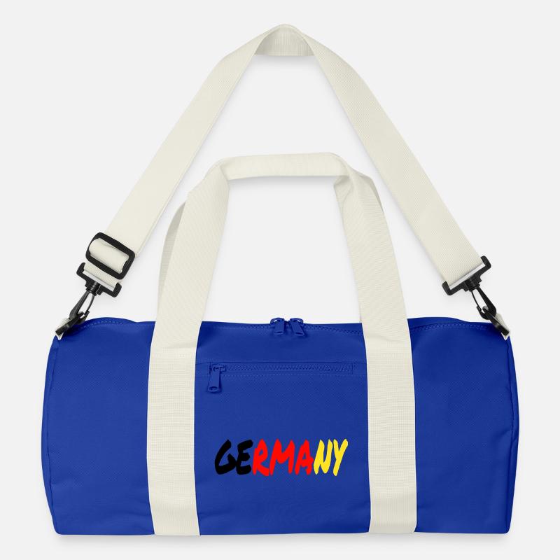 GERMANY Gradient Pinsel-Look - Recycelte Duffel Bag - Leuchtend Königsblau/Offwhite