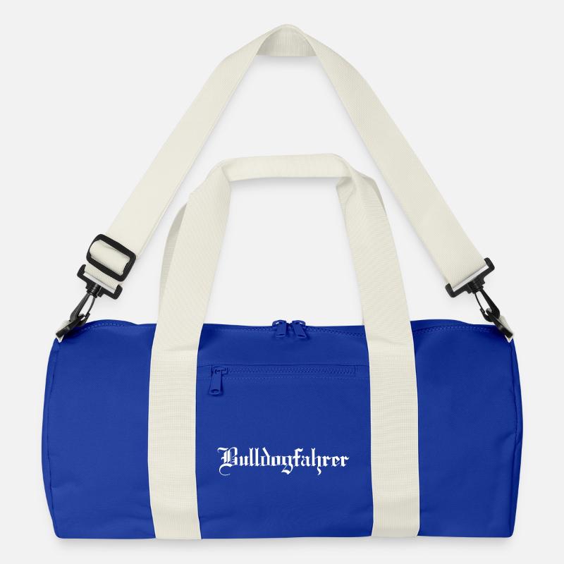 Bulldogfahrer - Recycelte Duffel Bag - Leuchtend Königsblau/Offwhite