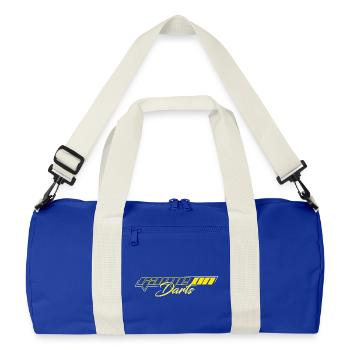 GAME ON DARTS - Recycled Duffel Bag - bright royal/off white - Front
