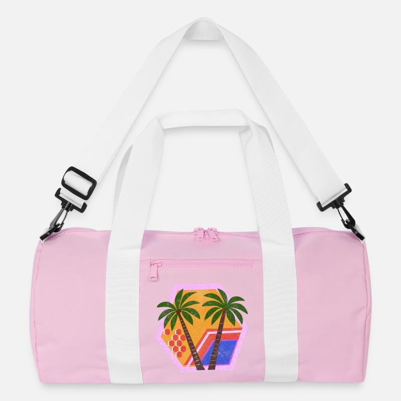 Enchanted Retro Tropical Decor Recycled Duffel Bag