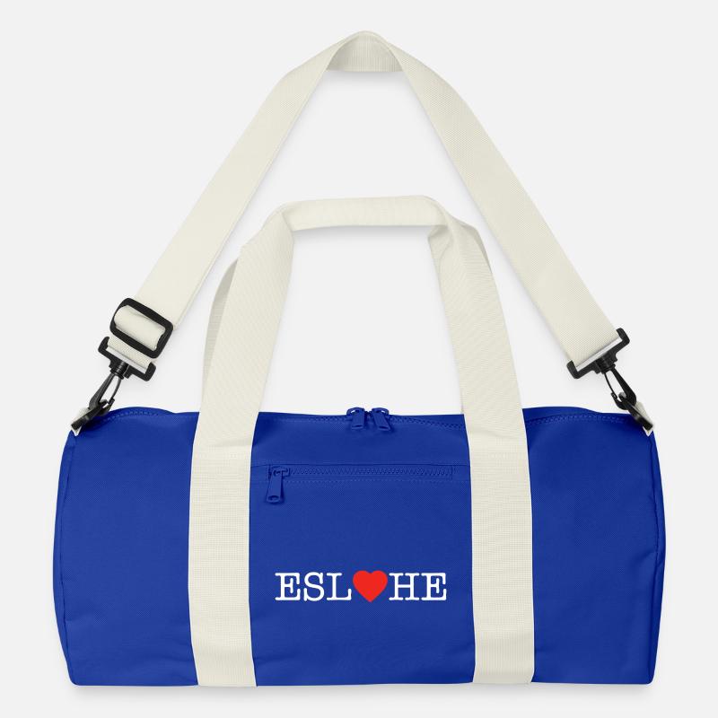 Eslohe - Recycelte Duffel Bag - Leuchtend Königsblau/Offwhite
