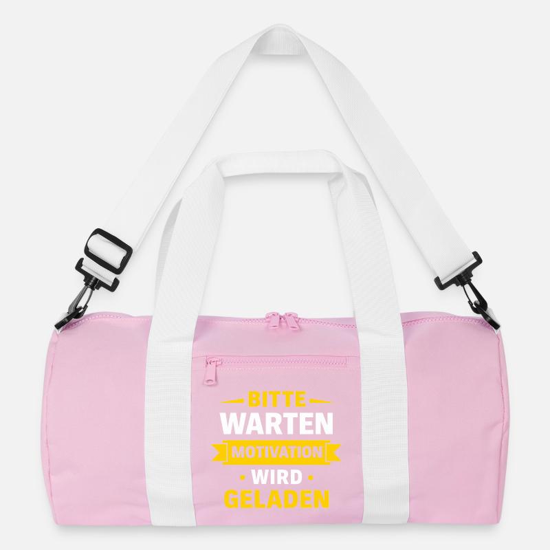 Please wait – Motivation is loaded Spruch Shir Recycled Duffel Bag