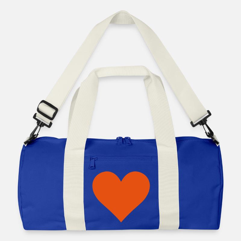 Herz - Recycelte Duffel Bag - Leuchtend Königsblau/Offwhite