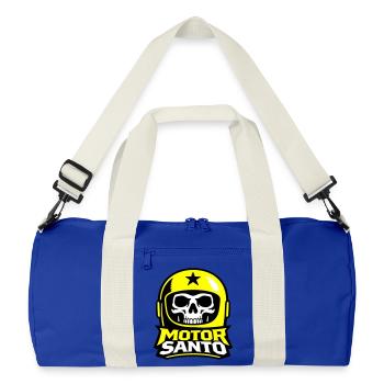 Logo du Crâne de Motor Santo - Sac de sport recyclé - bleu roi vif/blanc cassé - Devant