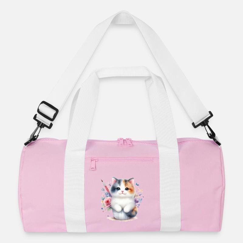 Cute Cat Recycled Duffel Bag