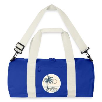 Coucher de soleil à Palm Beach - Sac de sport recyclé - bleu roi vif/blanc cassé - Devant