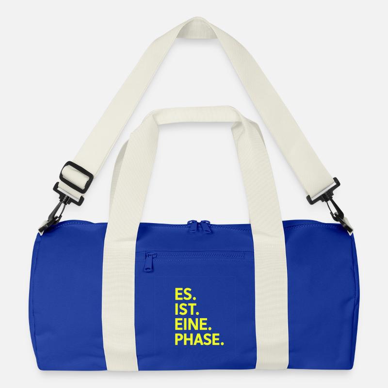 Es. Ist. Eine. Phase. Neongelb  Recycelte Duffel Bag