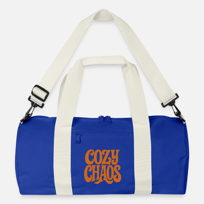 COZY_CHAOS - Recycelte Duffel Bag - Leuchtend Königsblau/Offwhite