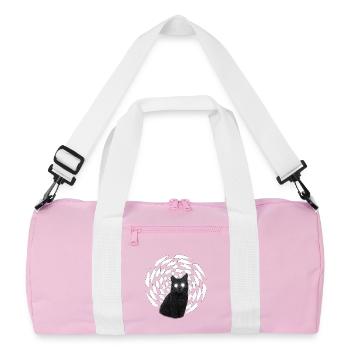 Chat en spirale - Sac de sport recyclé - rose/blanc - Devant