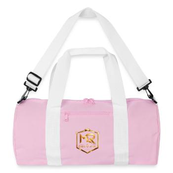 Emblème doré MR Delvice - Sac de sport recyclé - rose/blanc - Devant