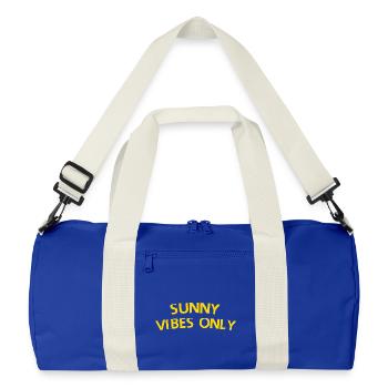 Nur sonnige Vibes - Recycelte Duffel Bag - Leuchtend Königsblau/Offwhite - Vorne