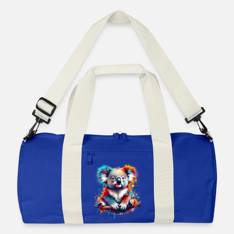 Koala - Recycelte Duffel Bag - Leuchtend Königsblau/Offwhite