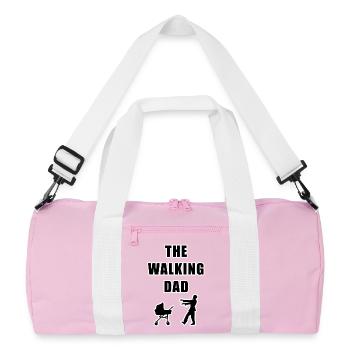 THE WALKING DAD DADDY SUPERDAD I LOVE DAD FATHER'S DAY - Recycled Duffel Bag - pink/white - Front