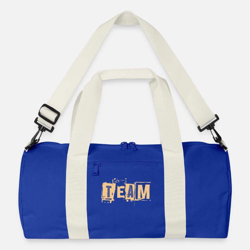 Team - Recycelte Duffel Bag - Leuchtend Königsblau/Offwhite