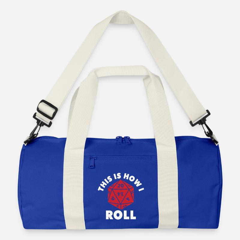 Dungeons Dice RPG Dragons THIS IS HOW I ROLL Recycled Duffel Bag